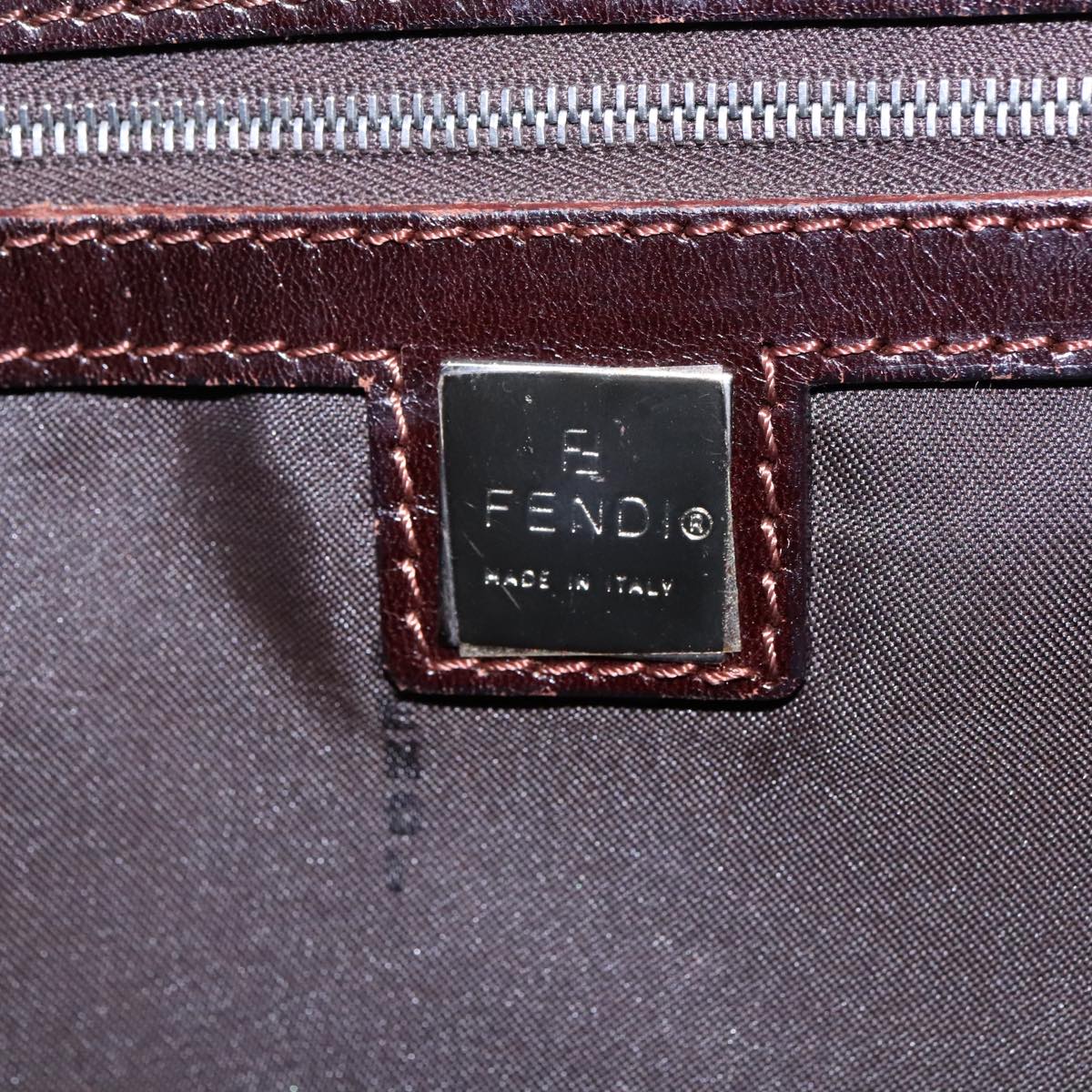 FENDI Zucca Canvas Tote Bag Brown Black 95503