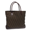 FENDI Zucca Canvas Tote Bag Brown Black 95503