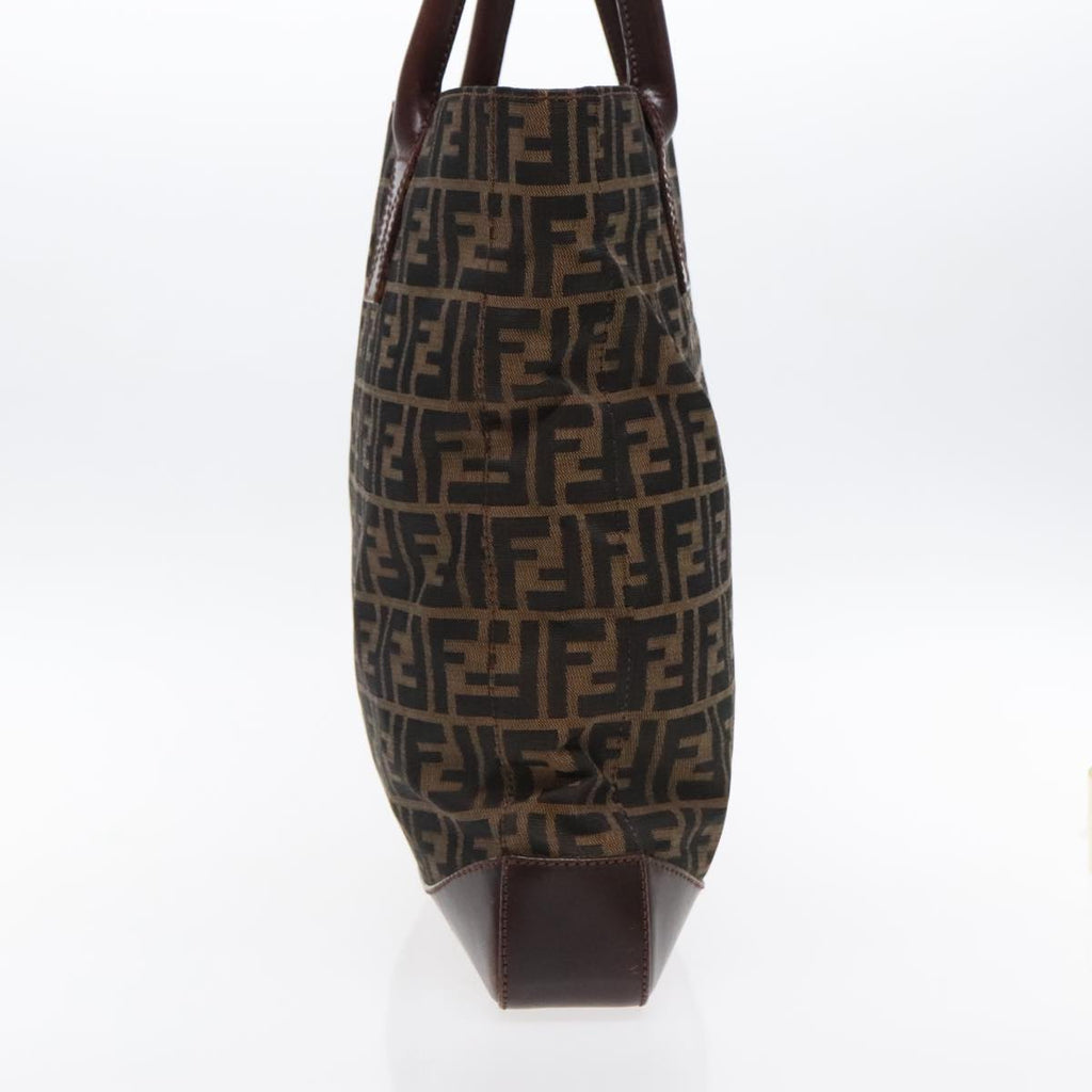 FENDI Zucca Canvas Tote Bag Brown Black 95503