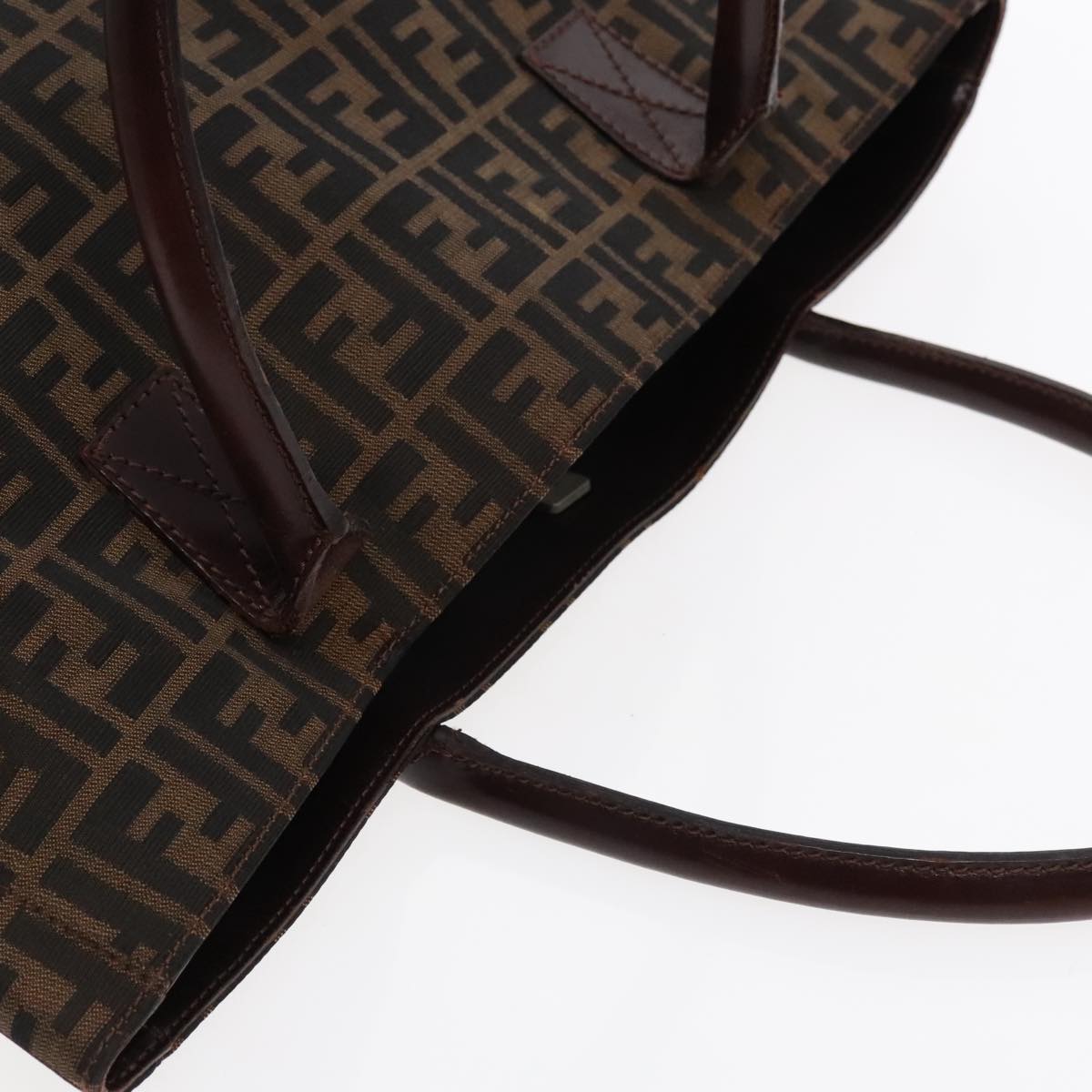 FENDI Zucca Canvas Tote Bag Brown Black 95503
