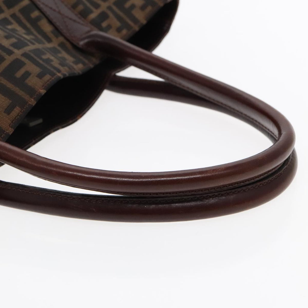 FENDI Zucca Canvas Tote Bag Brown Black 95503