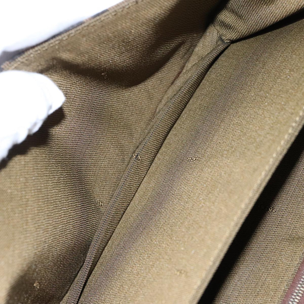FENDI Zucca Canvas Shoulder Bag Brown Black gold 95519