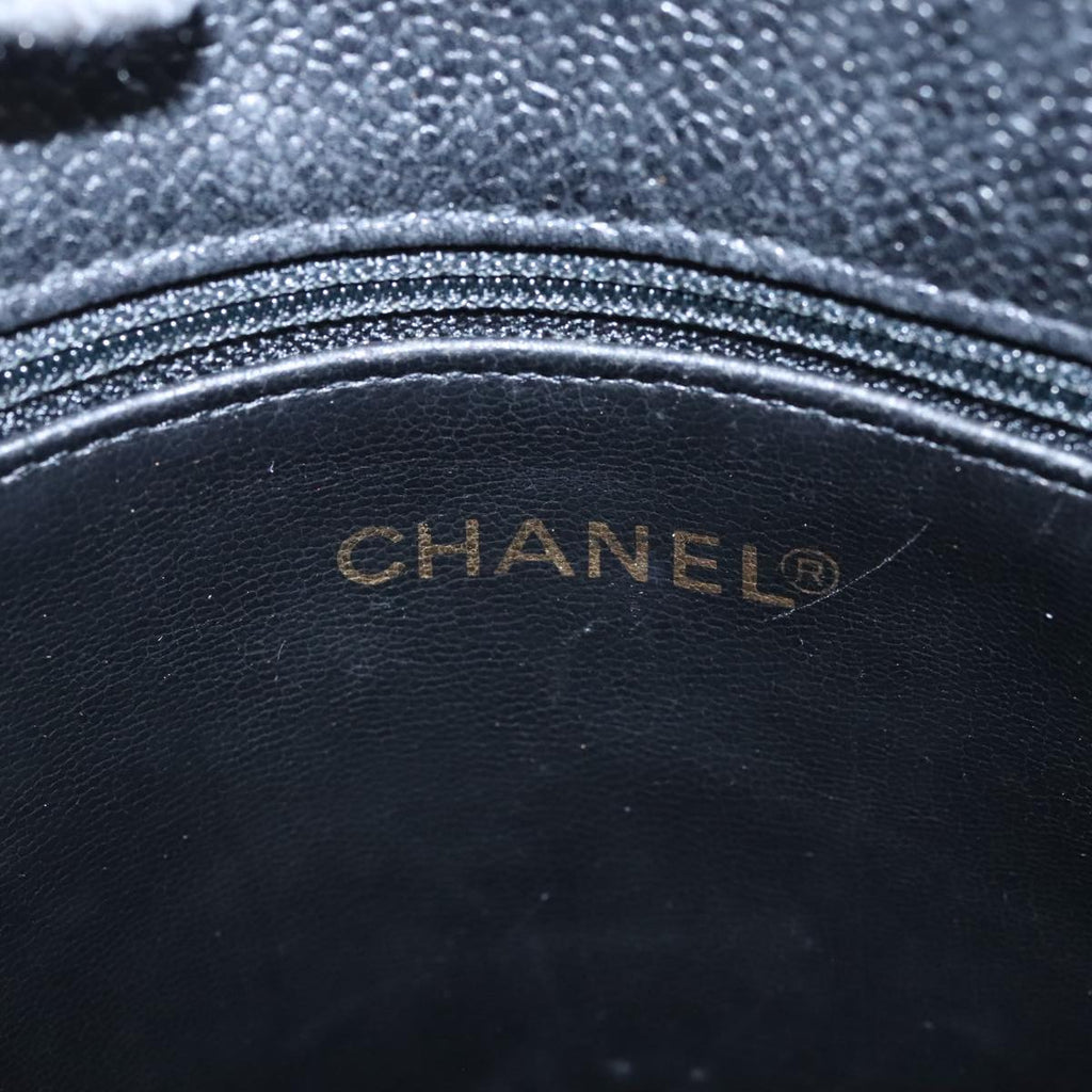 CHANEL COCO Mark Tote Bag Caviar Skin Black Gold CC 95534