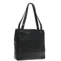 CHANEL COCO Mark Tote Bag Caviar Skin Black Gold CC 95534