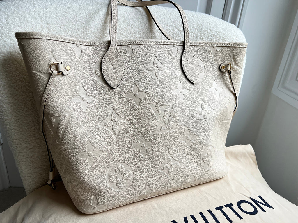 Louis Vuitton Neverfull MM Creme Empreinte (RRP £1,940)