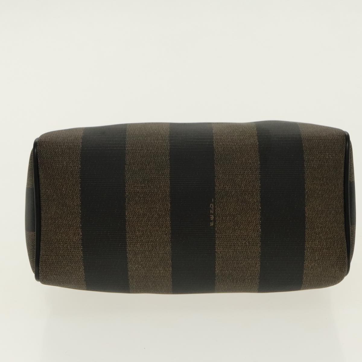 FENDI Pecan Canvas Mini Hand Bag Brown Black gold 95610