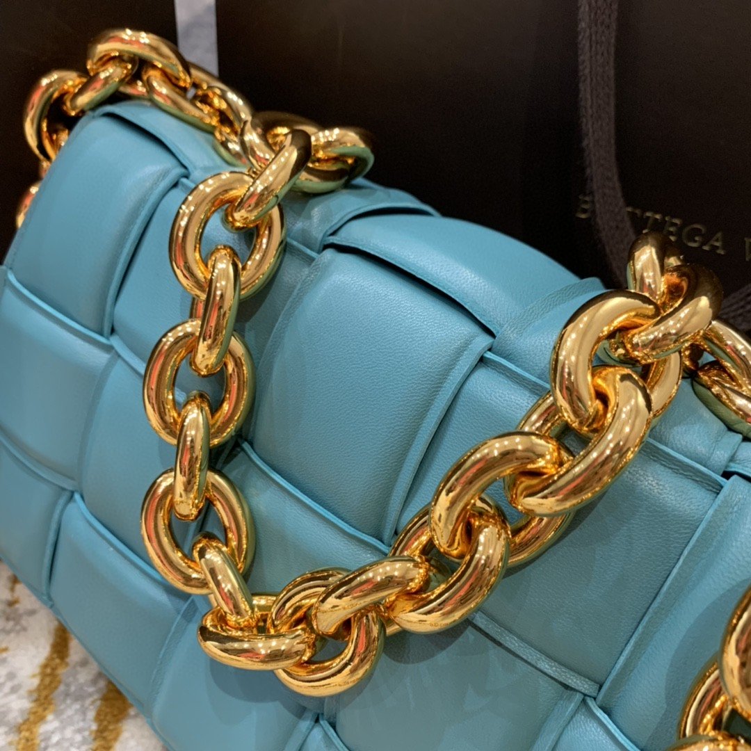 GLAMI Chain Cassette Bag For Women 10.2in/26cm In Light Blue