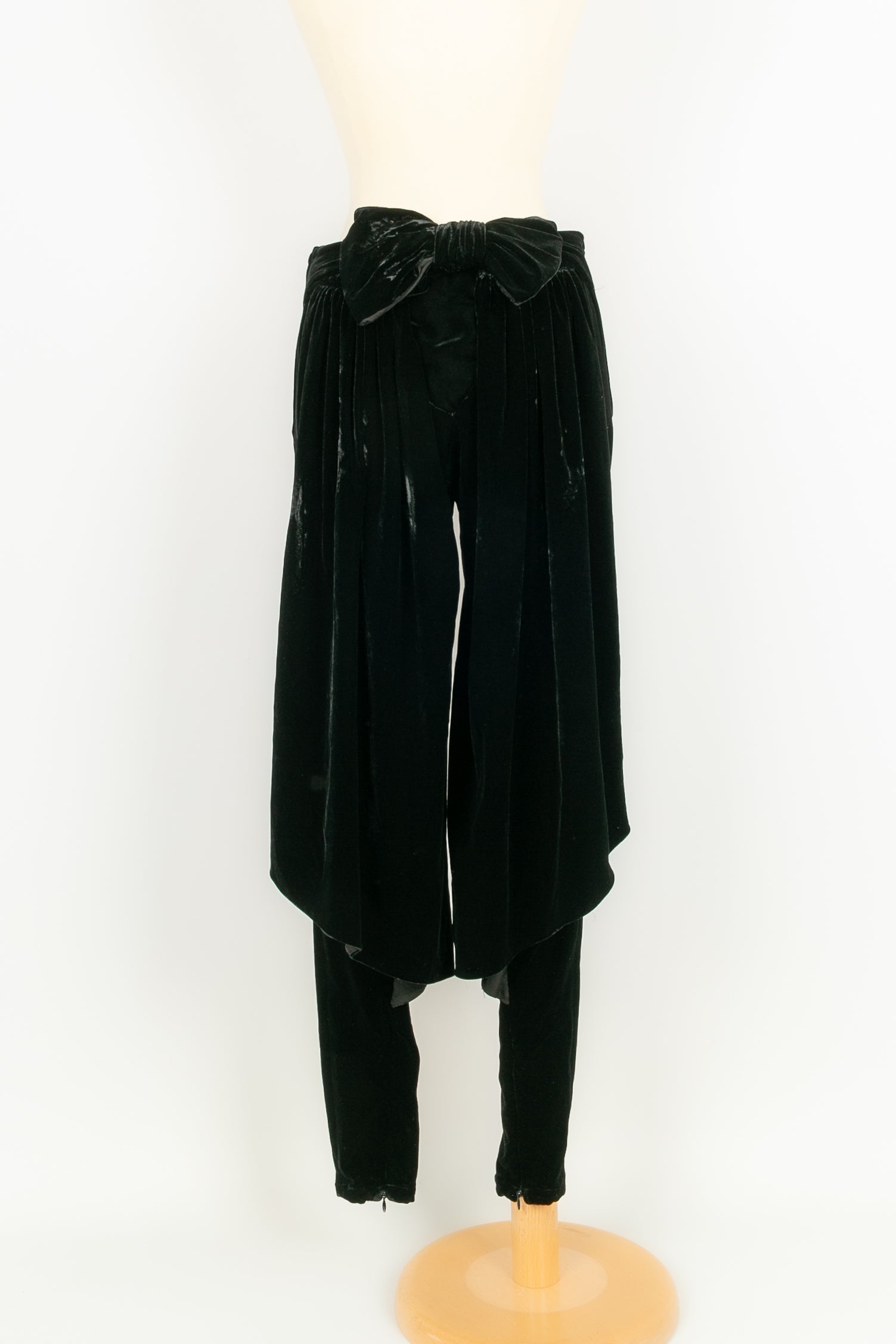 Pantalon pantacourt en velours Jean-Paul Gaultier