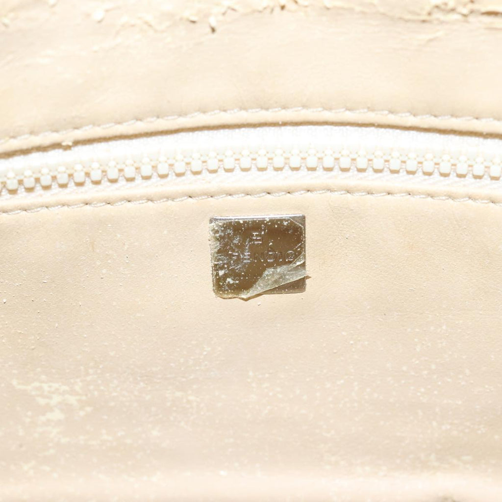 FENDI Zucca Canvas Hand Bag Brown Black Silver 95770