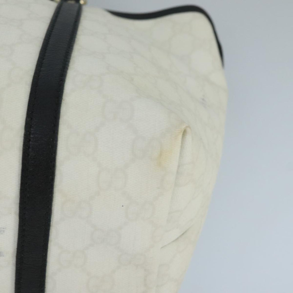 GUCCI GG Supreme Tote Bag PVC Gold White 197953 95798