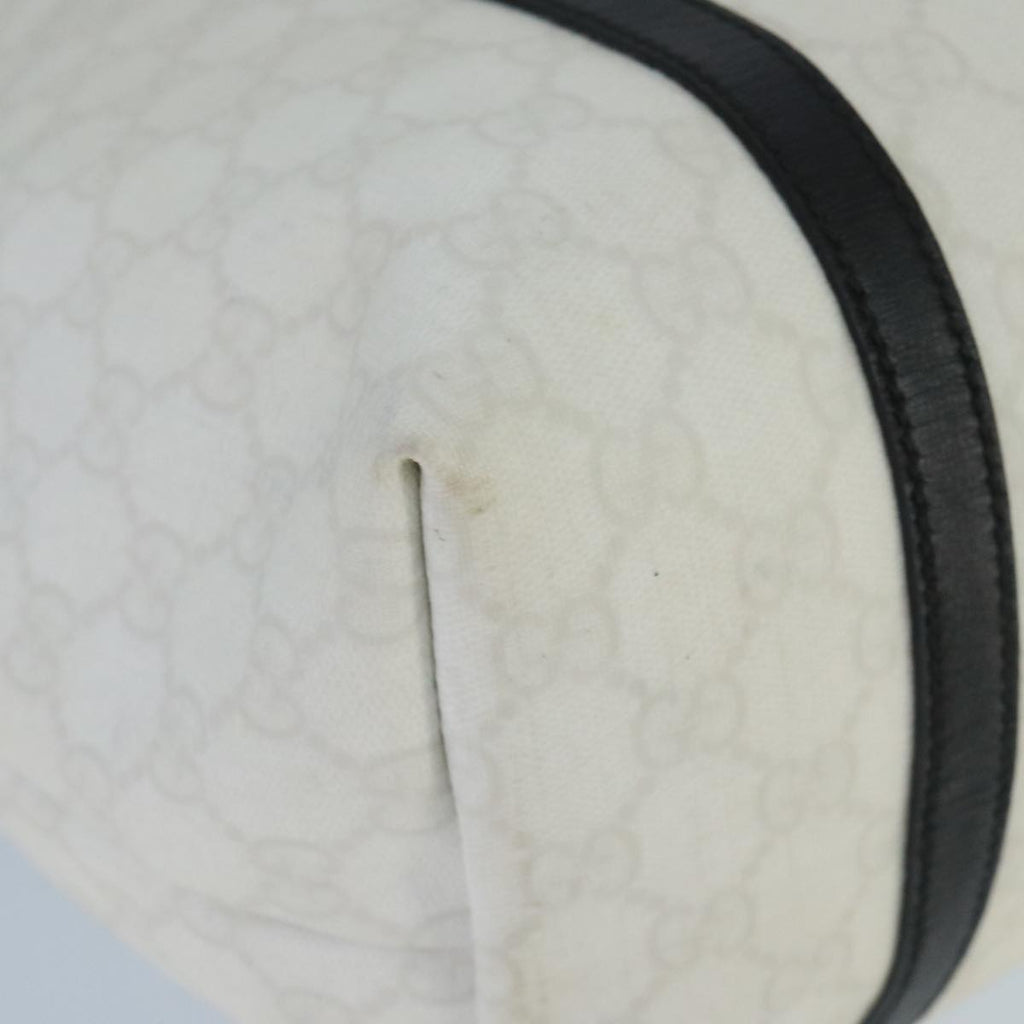 GUCCI GG Supreme Tote Bag PVC Gold White 197953 95798