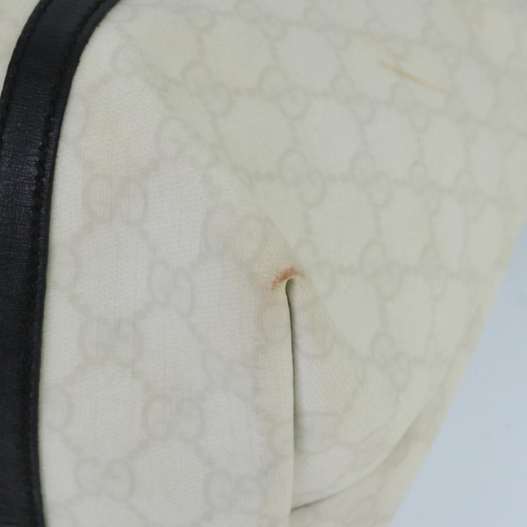 GUCCI GG Supreme Tote Bag PVC Gold White 197953 95798