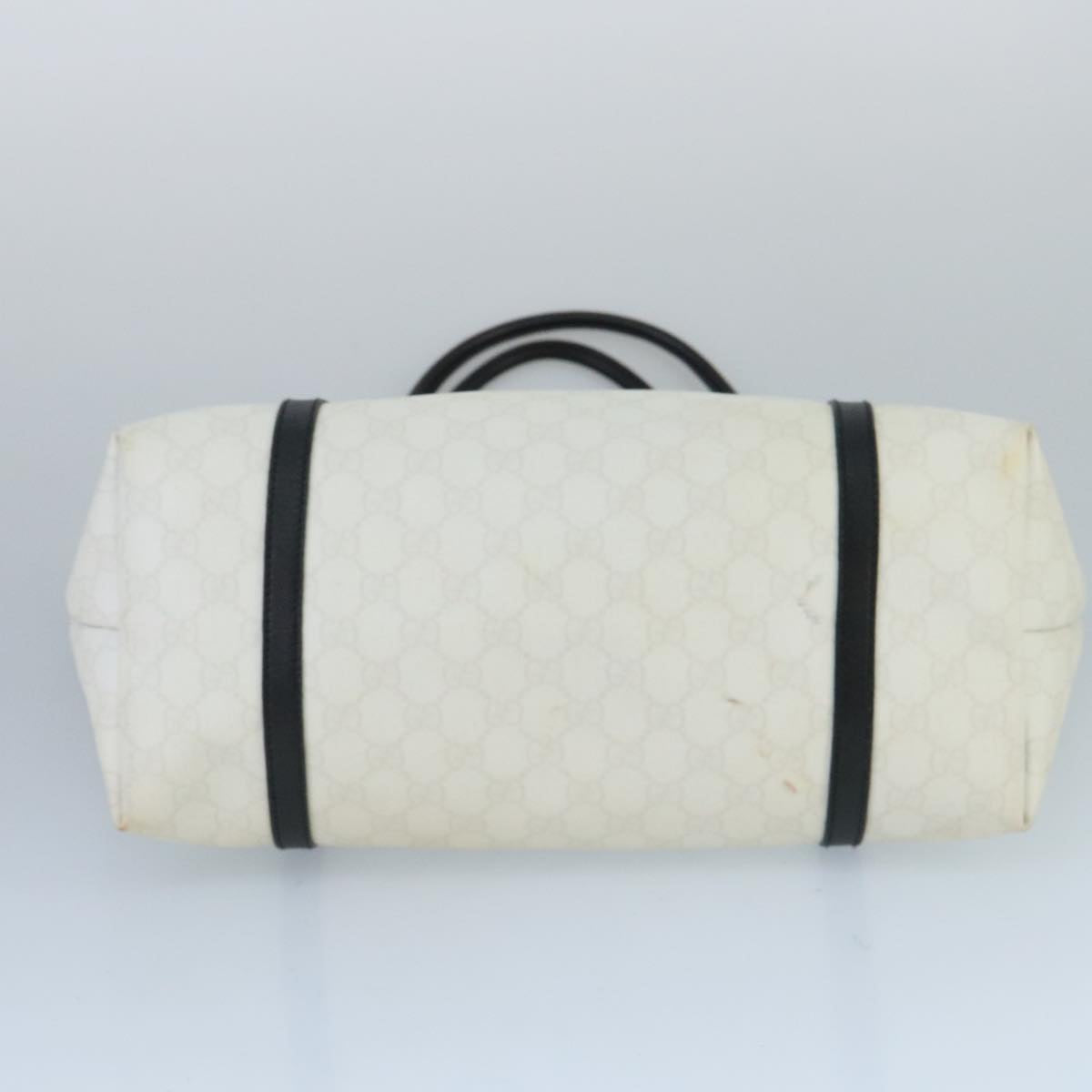 GUCCI GG Supreme Tote Bag PVC Gold White 197953 95798