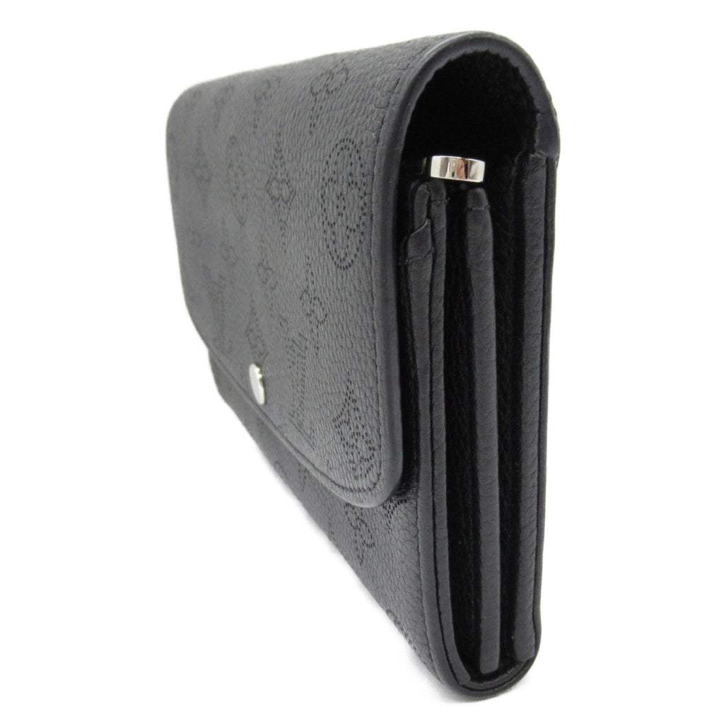 Louis Vuitton Louis Vuitton Portefolio Iris Round Long Wallet Leather Machina  Black M60143