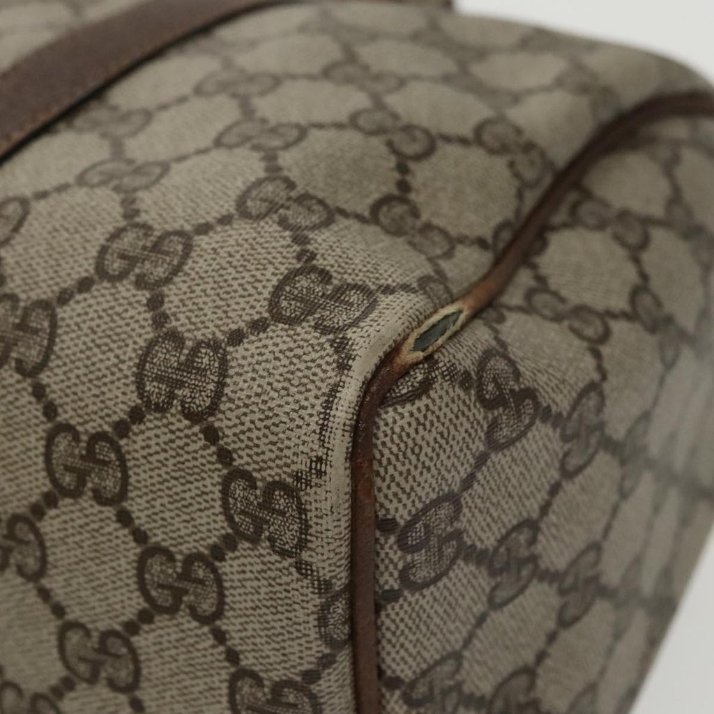 GUCCI GG Supreme Web Sherry Line Boston Bag PVC Beige Red 010 378 95820