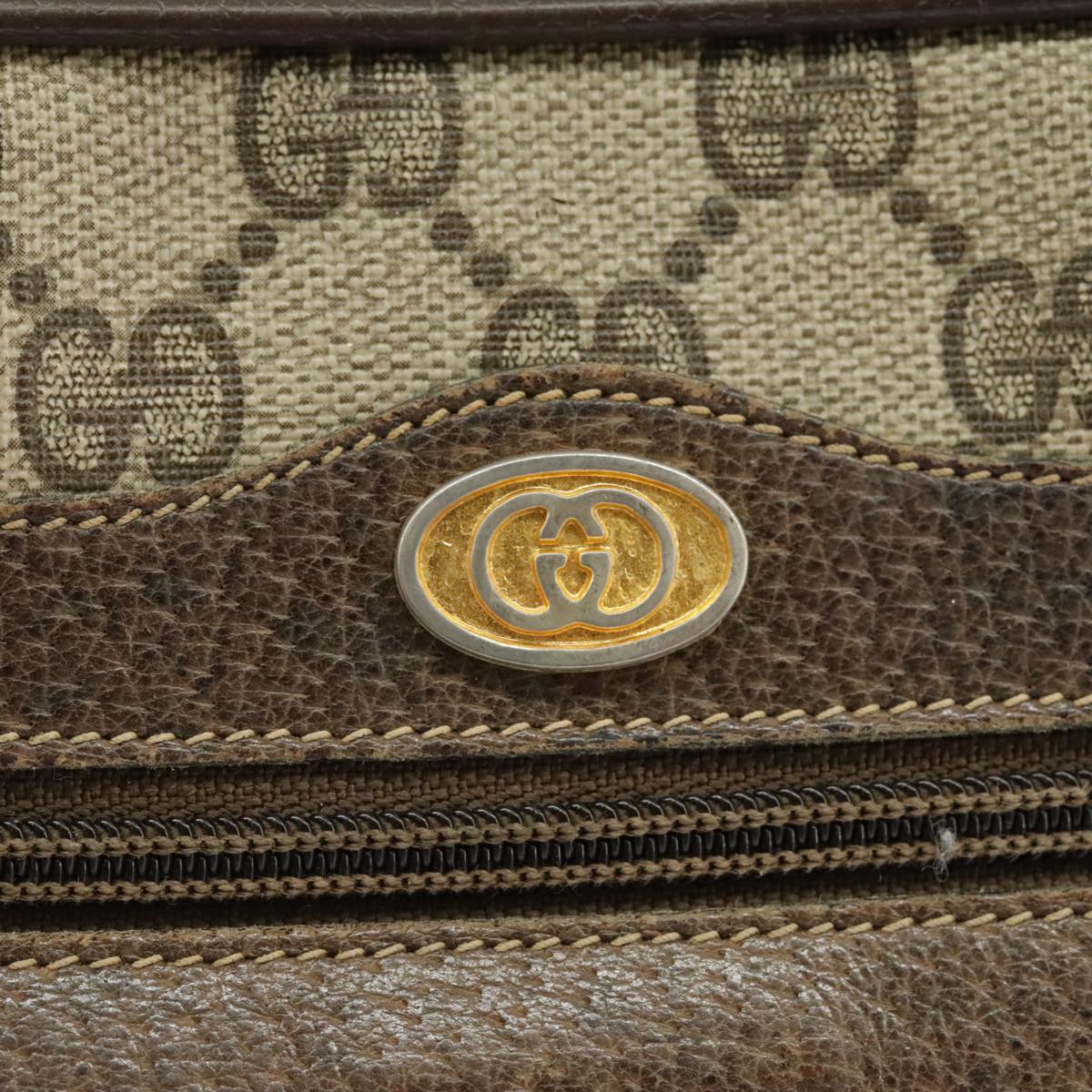 GUCCI GG Supreme Web Sherry Line Shoulder Bag PVC Beige 56 02 004 95827