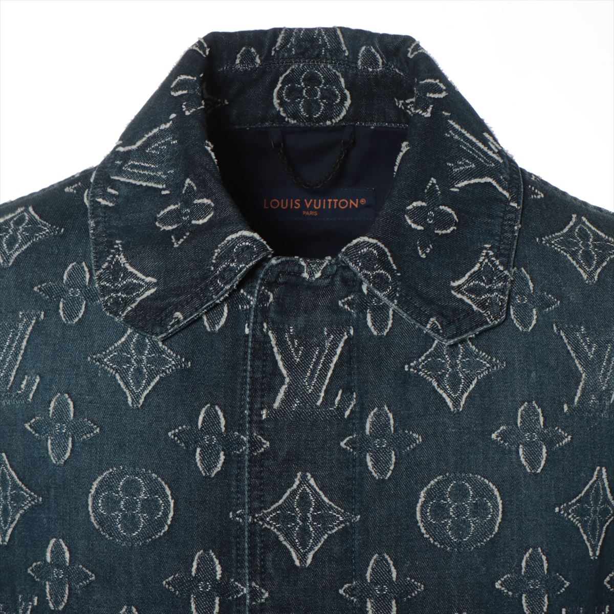Louis Vuitton 23AW Cotton Denim Shirt S  Naked Monogram Shoes Shorts Shirt 1ABXXH RM232