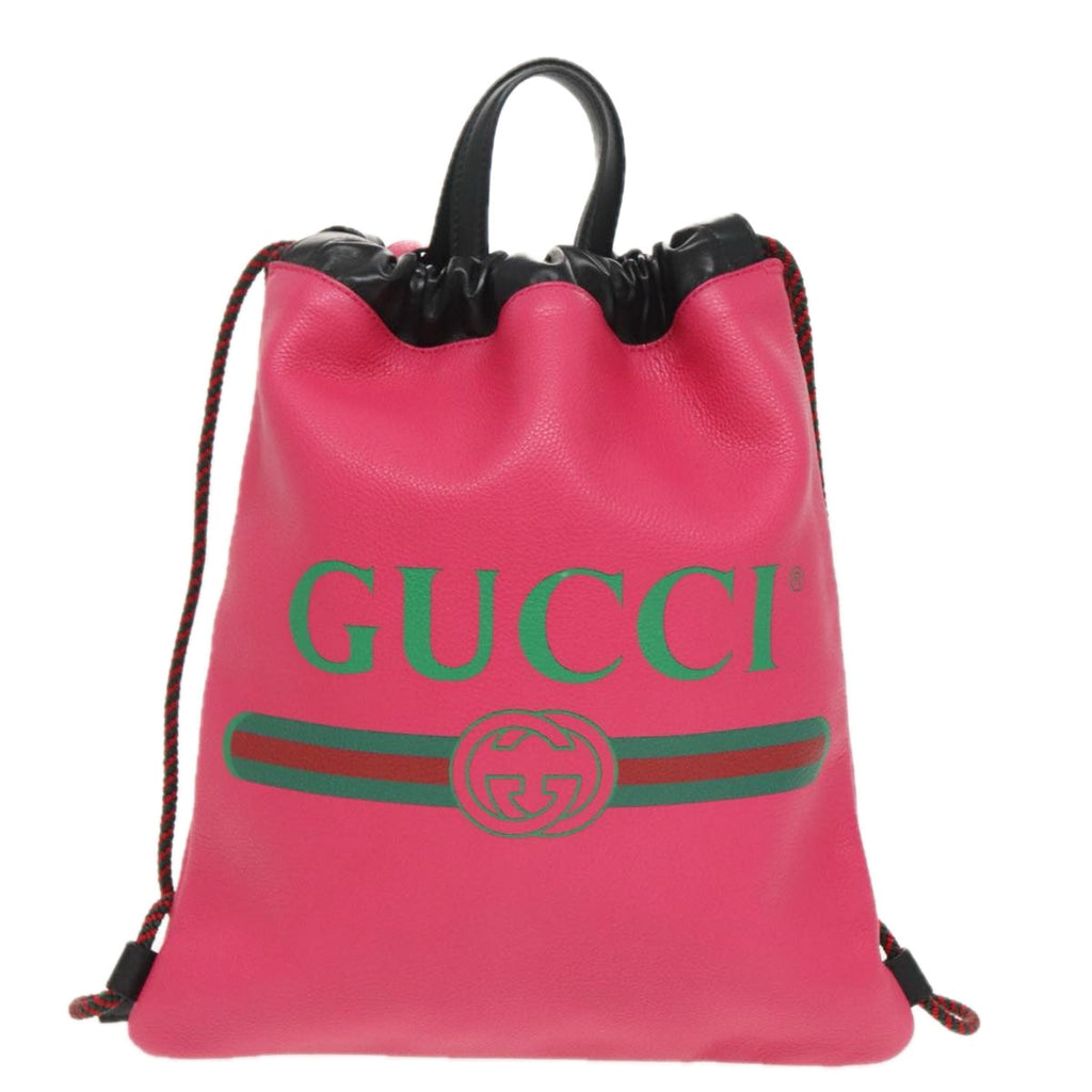 GUCCI Backpack Leather Pink 523586 95840