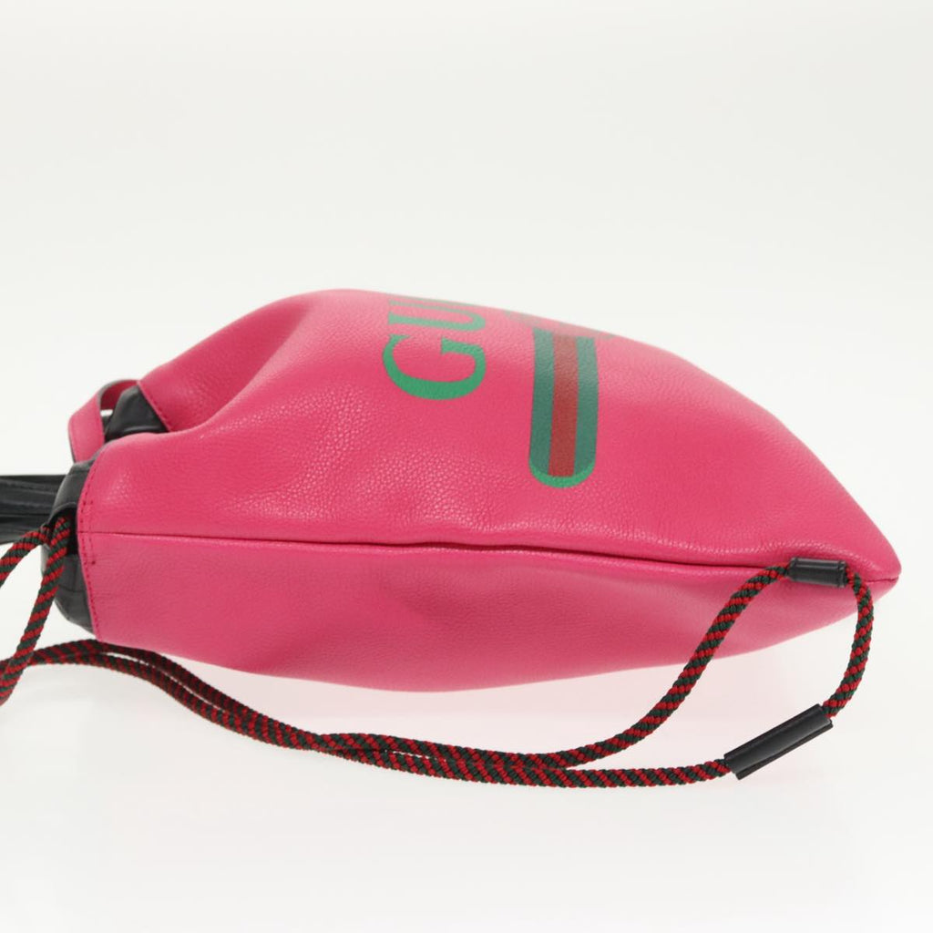 GUCCI Backpack Leather Pink 523586 95840