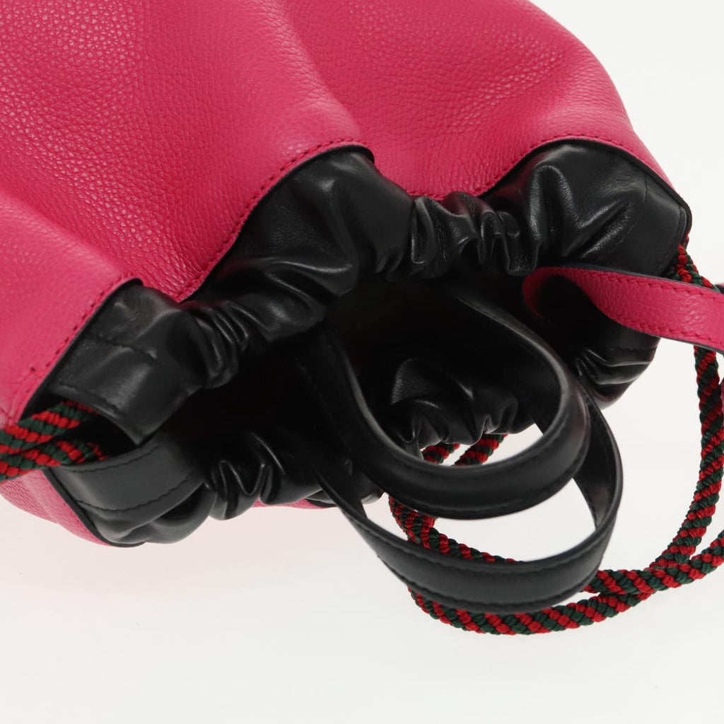 GUCCI Backpack Leather Pink 523586 95840