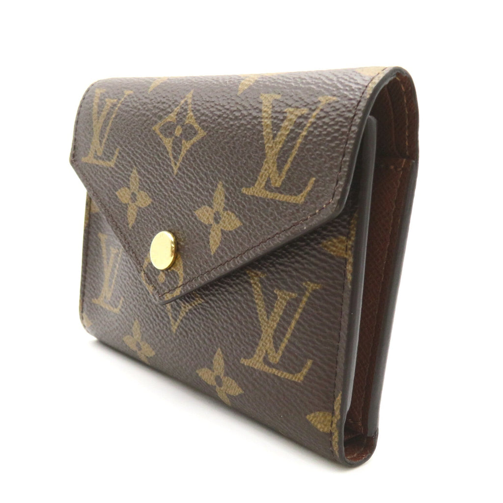 Louis Vuitton Portefolio Victoria Three Fold Wallet Three Folded Wallet Wallet PVC Coated Canvas Monogram  Brown M62472