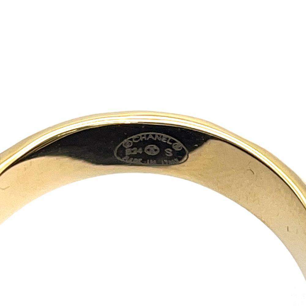 CHANEL CC Logo Pearl Ring Size 53ABD289 Metal Faux Pearl