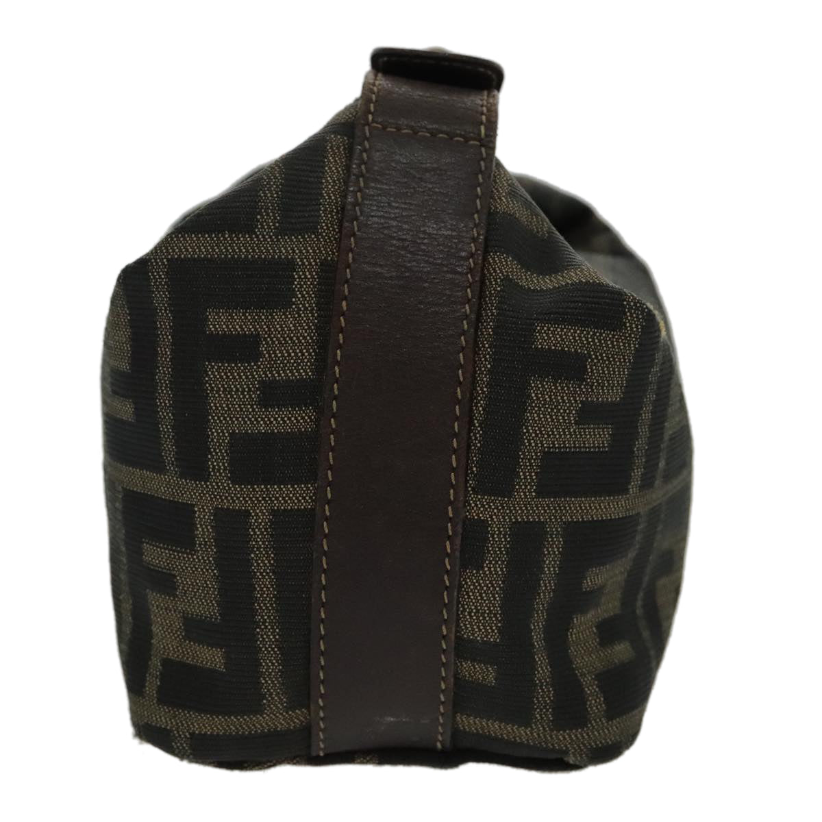 FENDI Zucca Canvas Vanity Hand Bag Brown 95992