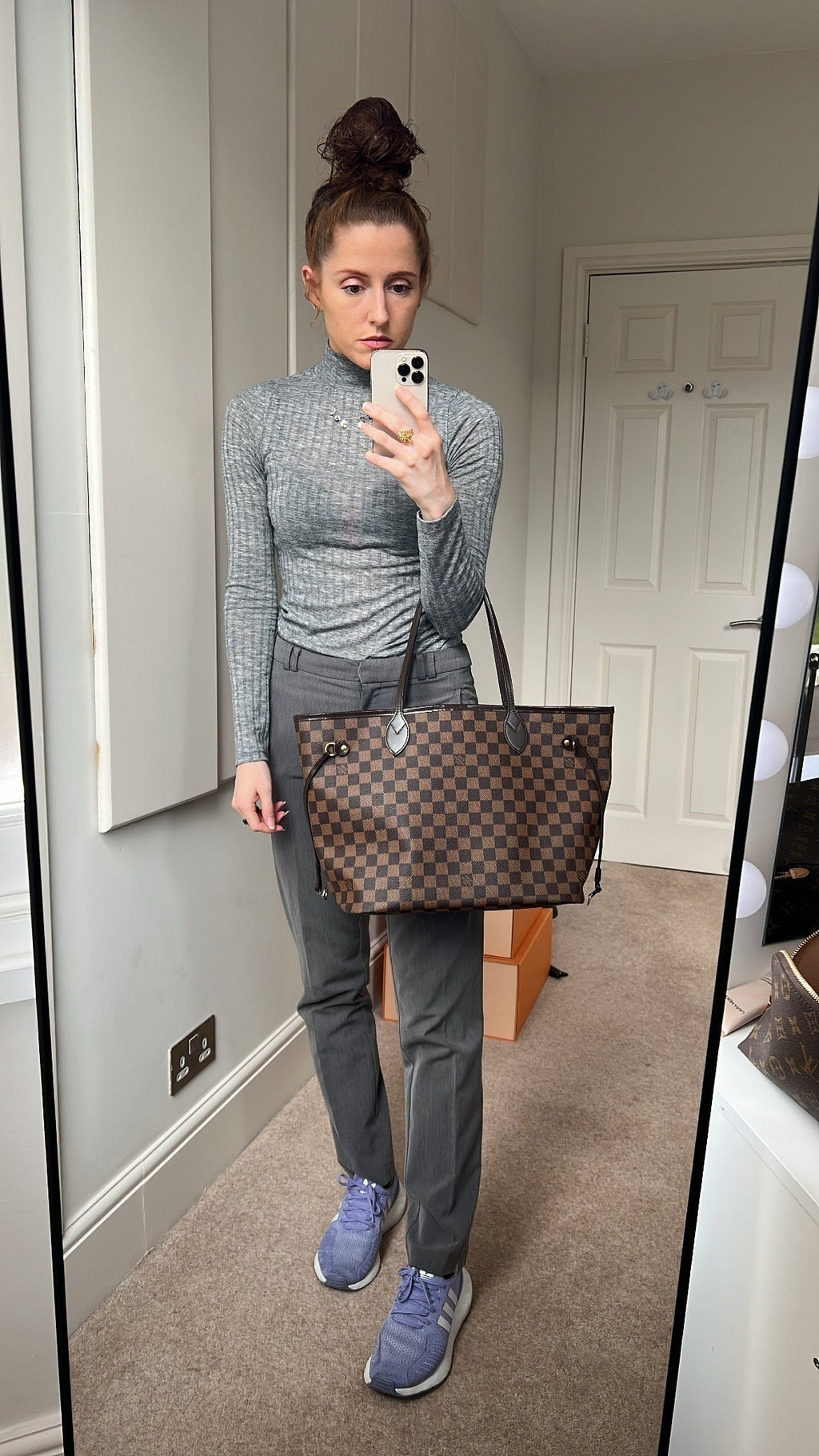 Louis Vuitton Neverfull MM Damier Ebene Cherry Interior (RRP £1,410)