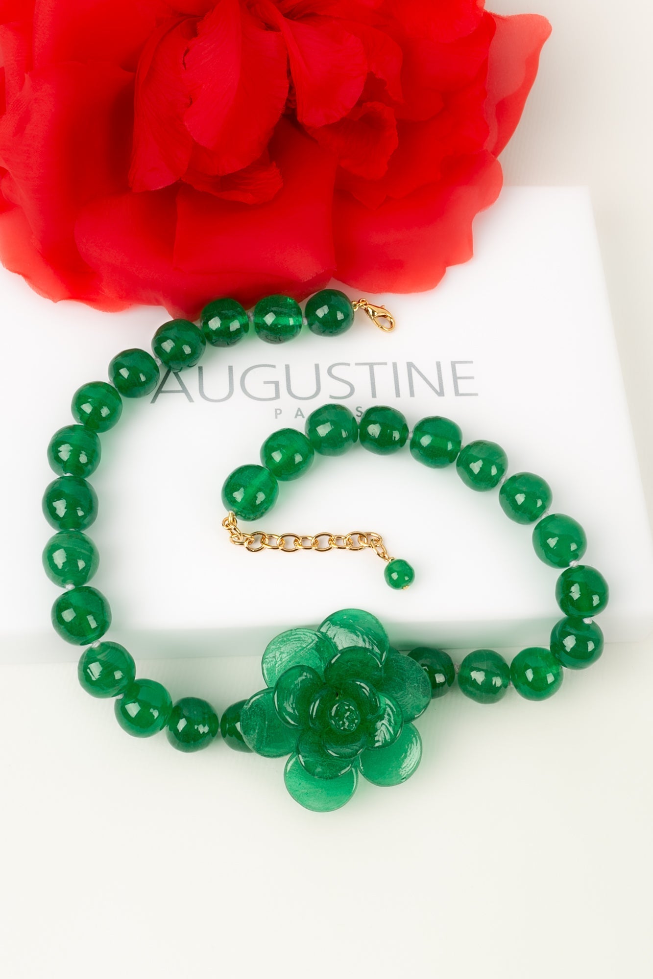 Collier camÃƒÆ’Ã‚Â©lia vert Augustine