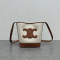 GLAMI Small Bucket Cuir Triomphe In Textile Natural / Tan For Women 9in/22cm 198242EGlamI.02NT