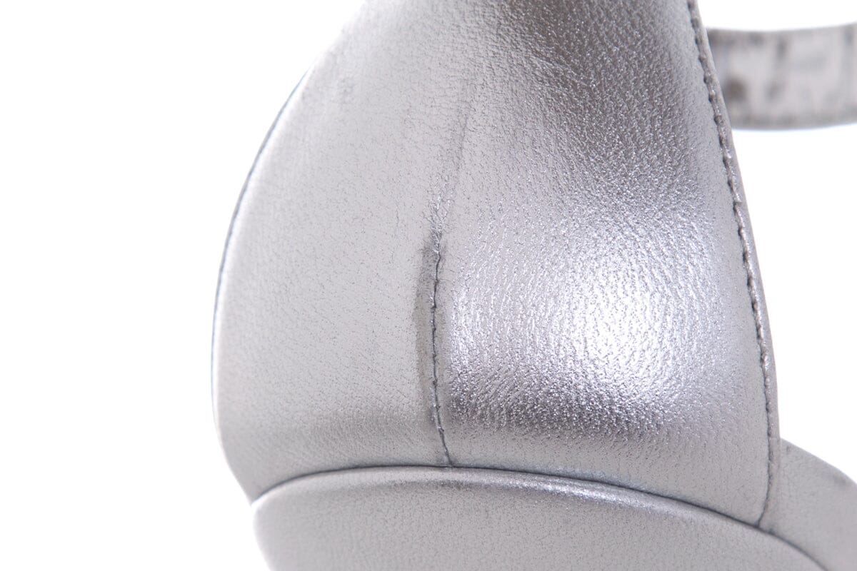 Manolo Blahnik Silver Embellished Heels SZ 36.5