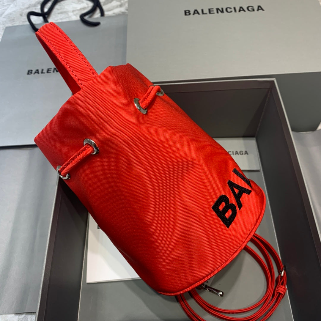 Balen Le Cagole MeGLAMIum Bucket Bag In Red, For Women,  Bags 11.8in/30cm