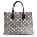 LOUIS VUITTON Onthego Noir/White M46448 Monogram・Jacquard Denim Size MM