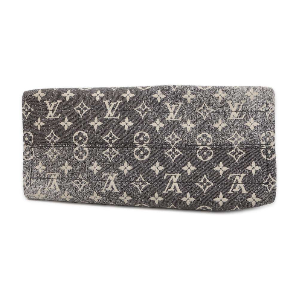 LOUIS VUITTON Onthego Noir/White M46448 Monogram・Jacquard Denim Size MM