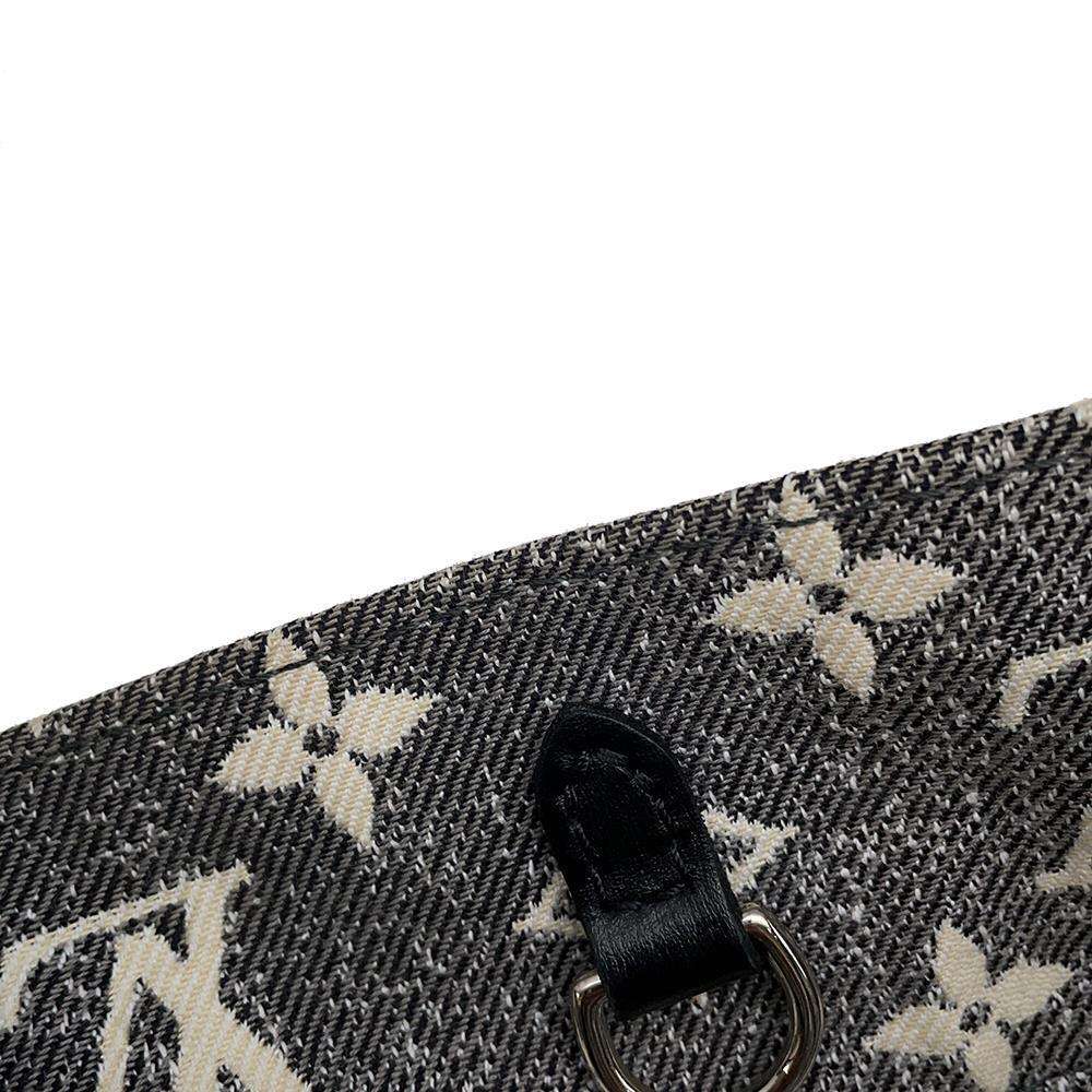 LOUIS VUITTON Onthego Noir/White M46448 Monogram・Jacquard Denim Size MM