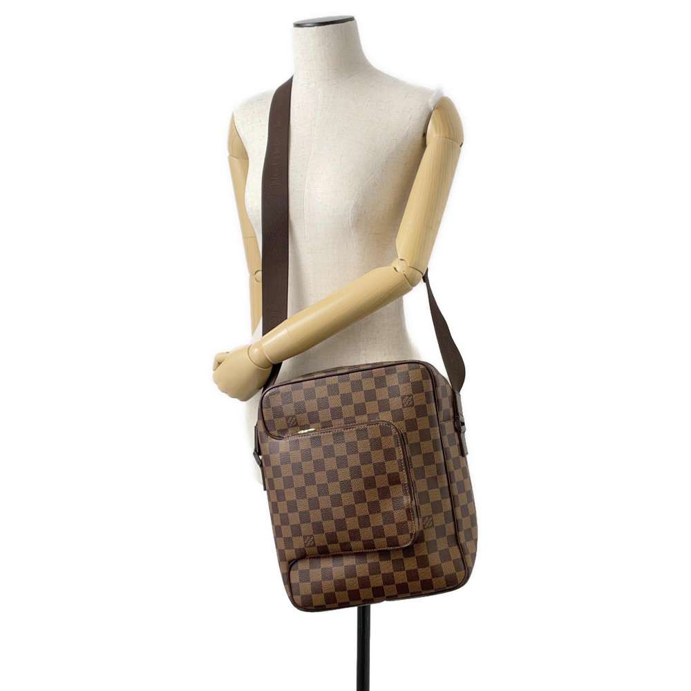 LOUIS VUITTON Olav Red N41441 Damier Ebene Canvas Size MM