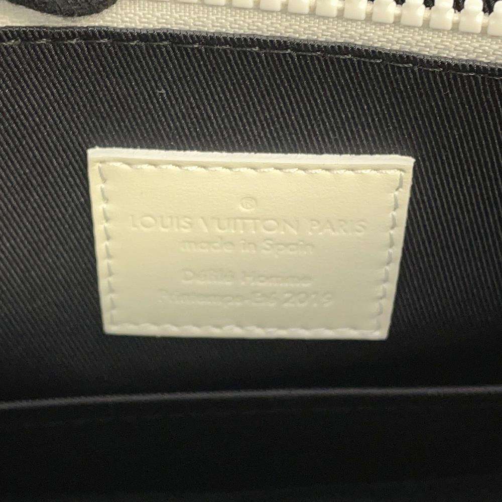 LOUIS VUITTON Sac Plat Virgil Abloh White M53265 Taurillon Leather Monogram・Pattern
