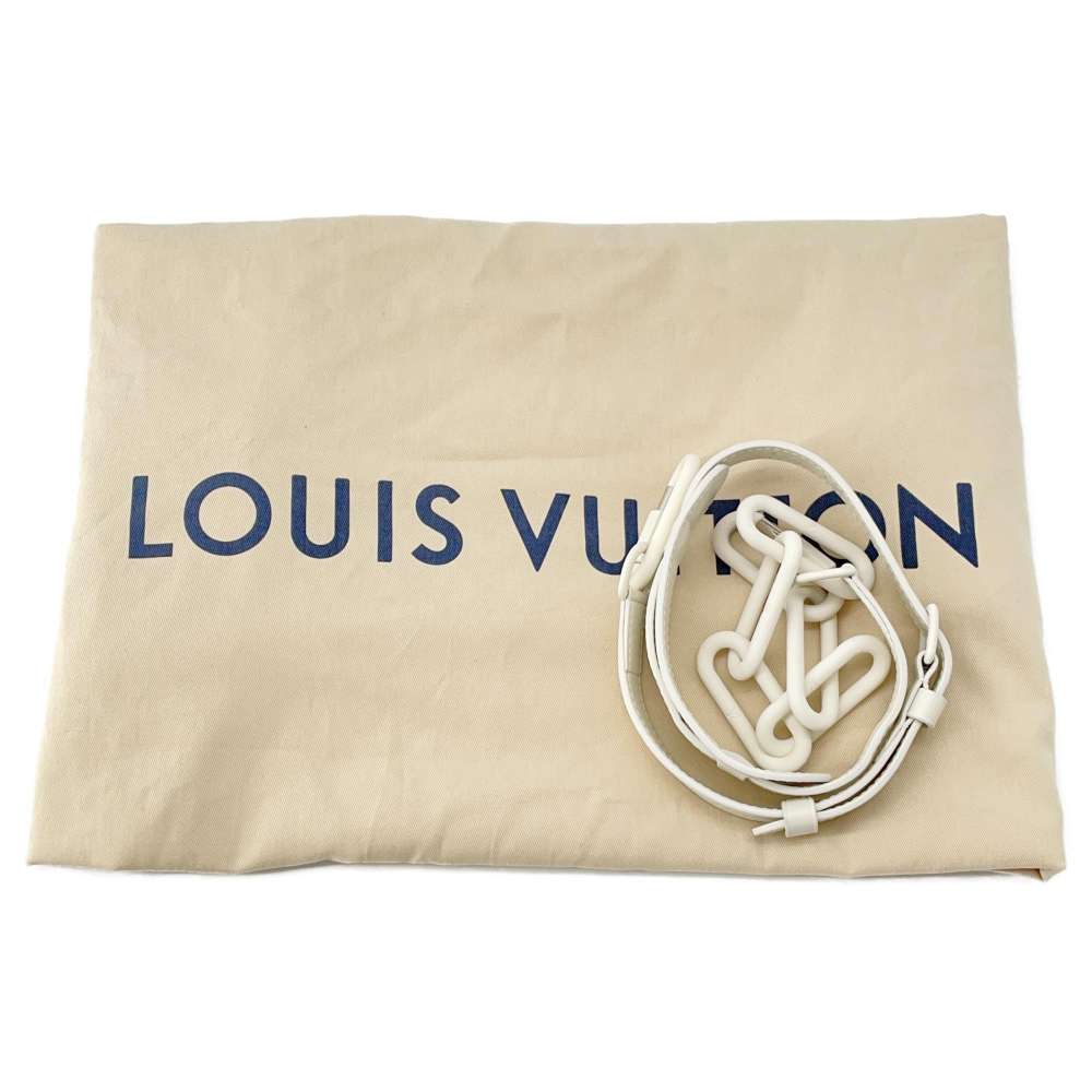 LOUIS VUITTON Sac Plat Virgil Abloh White M53265 Taurillon Leather Monogram・Pattern
