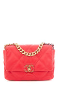 Chanel 19 Red Leather 2022 Handbag