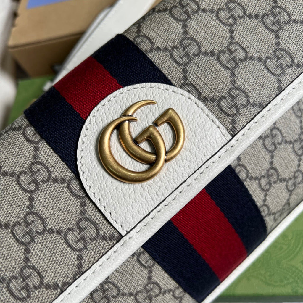 gg Ophidia Belt Bag Beige And Ebony gg Supreme Canvas, A Material With Low Environmental Impact For Men  8.7in/22cm gg 674081 96IWT 9794