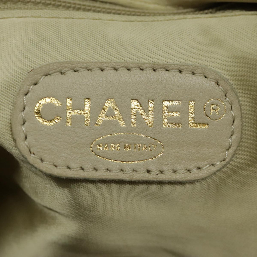 CHANEL Shoulder Bag Canvas Gold Blue CC 96215A
