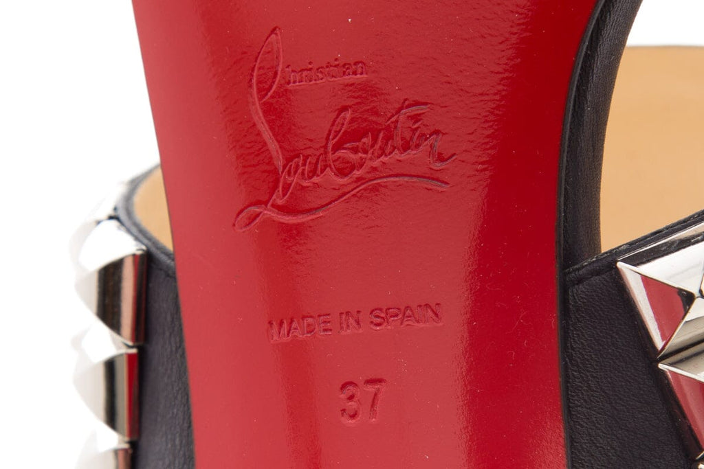 Christian Louboutin Black Slides SZ 37