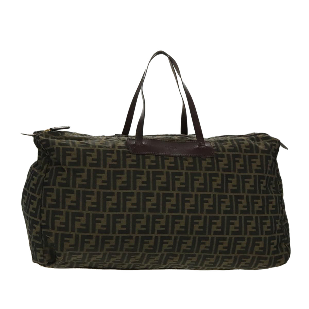 FENDI Zucca Canvas Tote Bag Brown Black Gold 96374