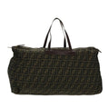 FENDI Zucca Canvas Tote Bag Brown Black Gold 96374