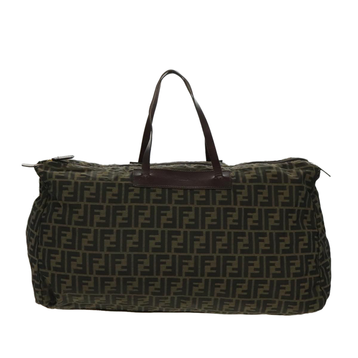 FENDI Zucca Canvas Tote Bag Brown Black Gold 96374
