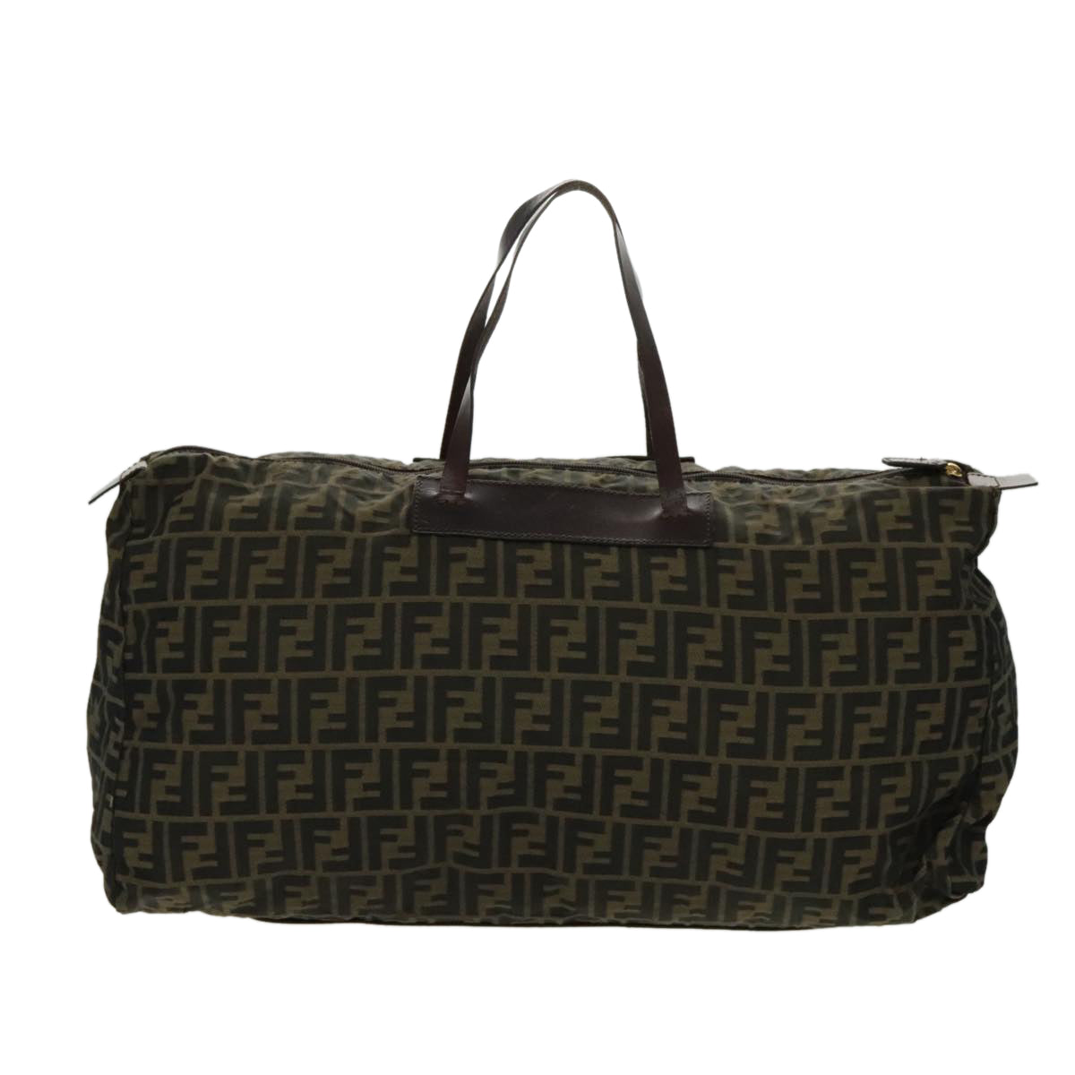 FENDI Zucca Canvas Tote Bag Brown Black Gold 96374