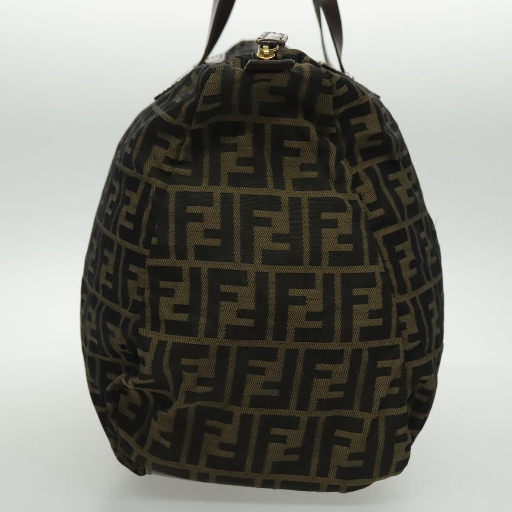 FENDI Zucca Canvas Tote Bag Brown Black Gold 96374