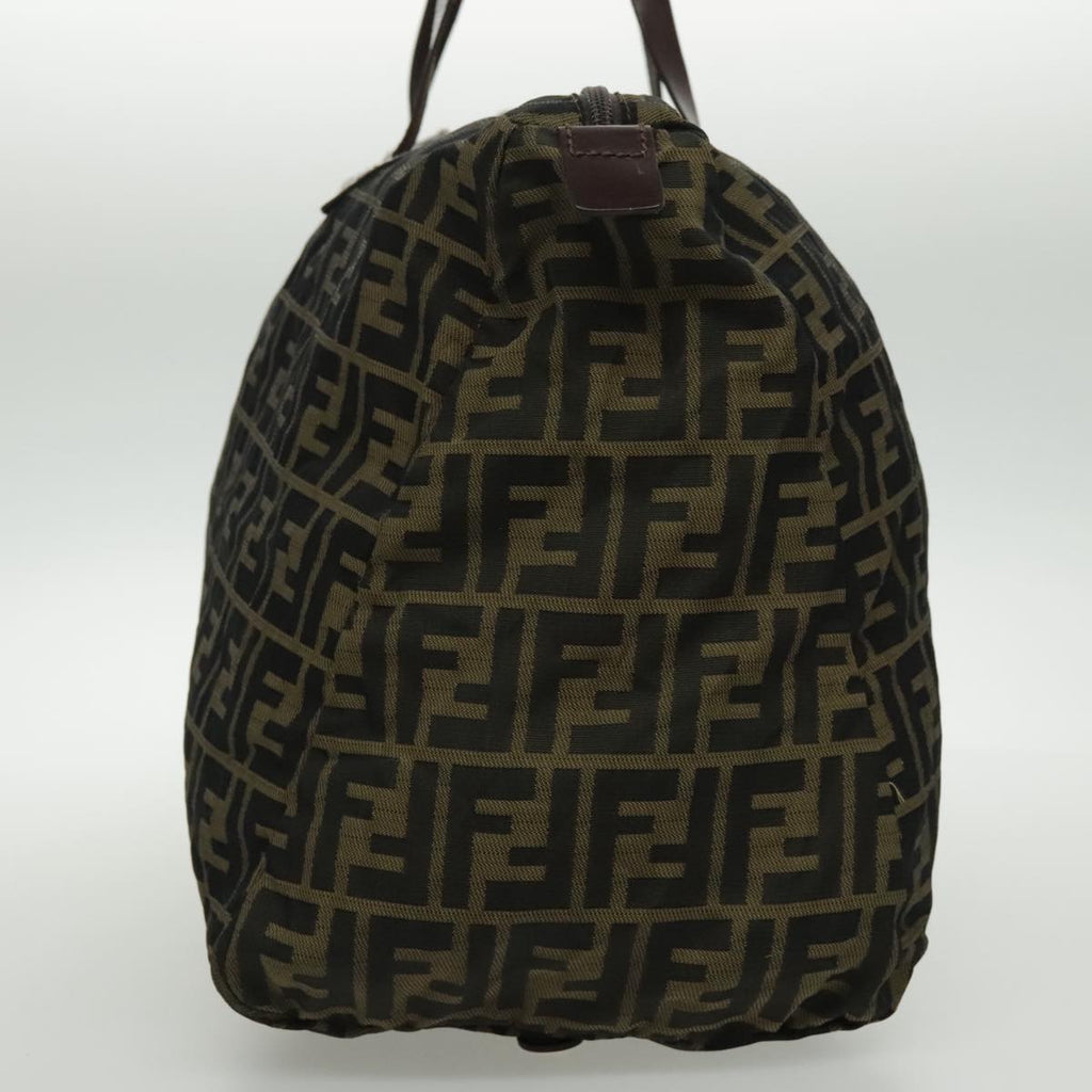 FENDI Zucca Canvas Tote Bag Brown Black Gold 96374