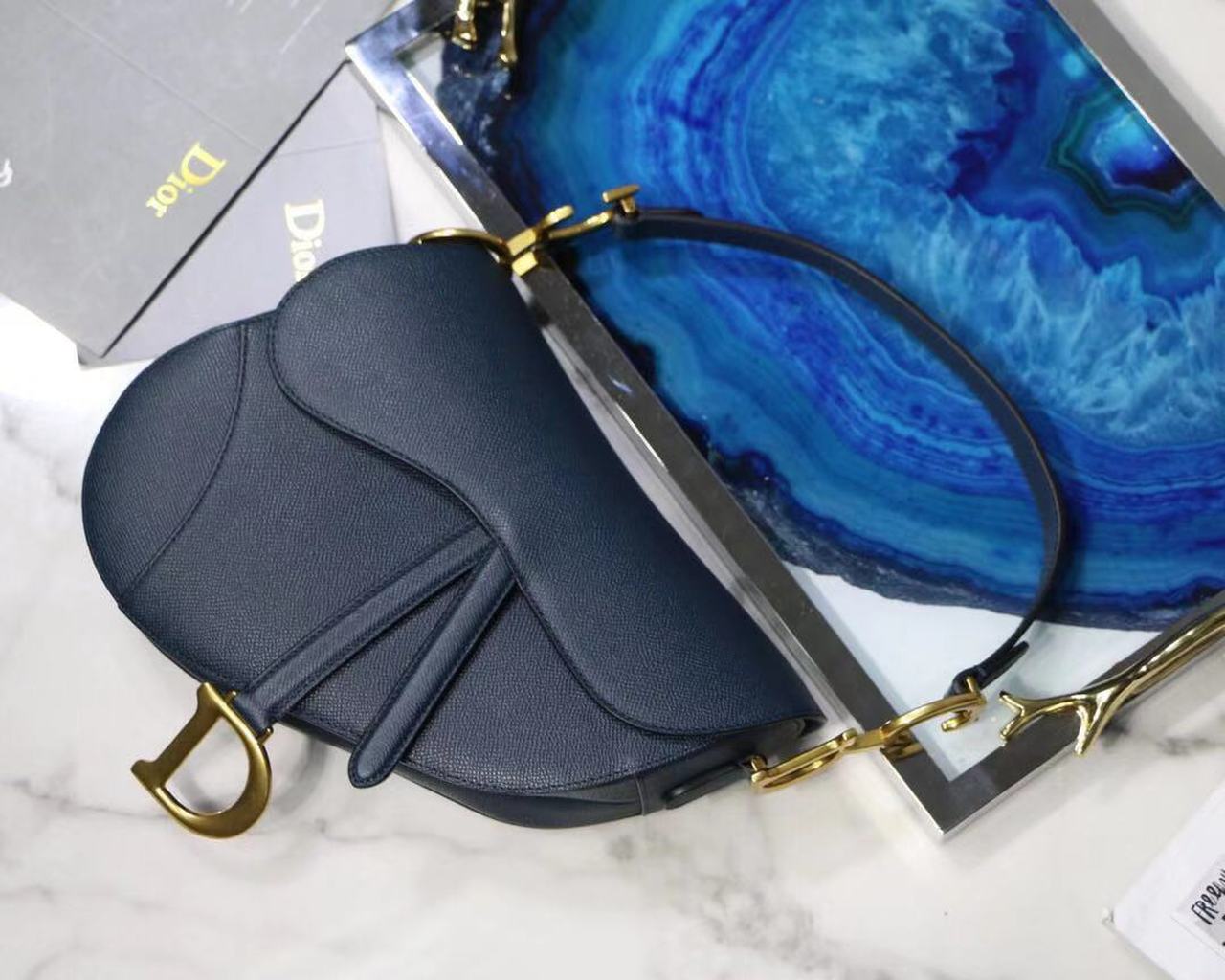 GLAMI Saddle Shoulder Bag Blue For Women 7in/17cm CD