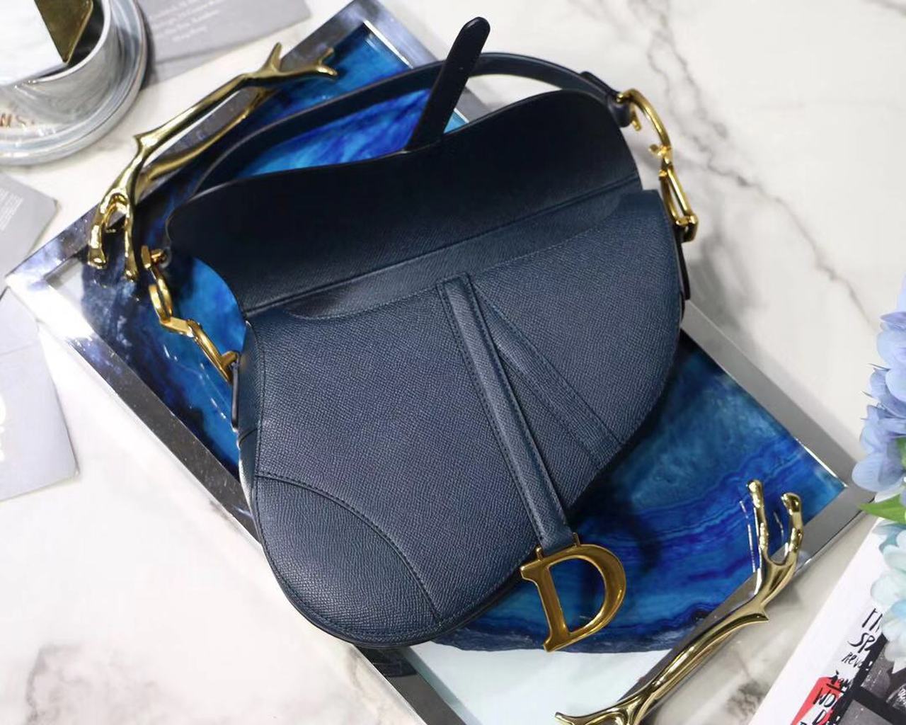 GLAMI Saddle Shoulder Bag Blue For Women 7in/17cm CD